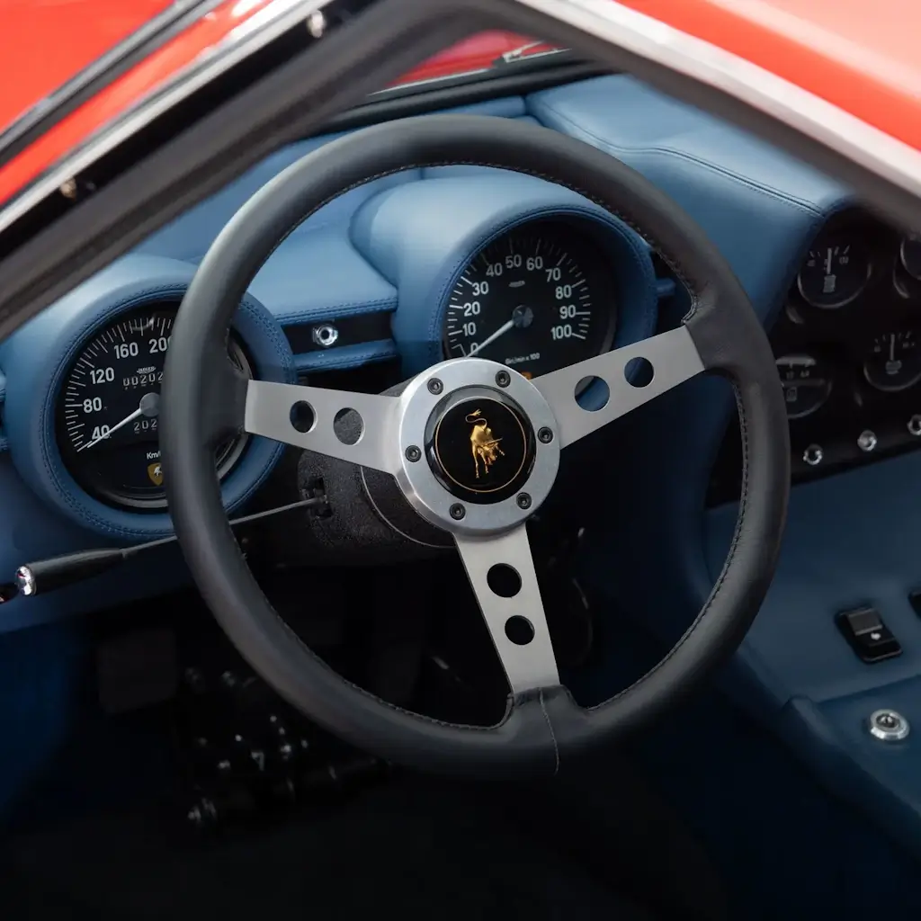 Cockpit View of the 1972 Lamborghini Miura P400 SV