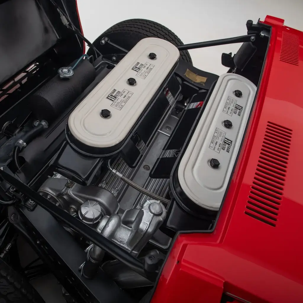 Engine Bay of 1972 Lamborghini Miura P400 SV