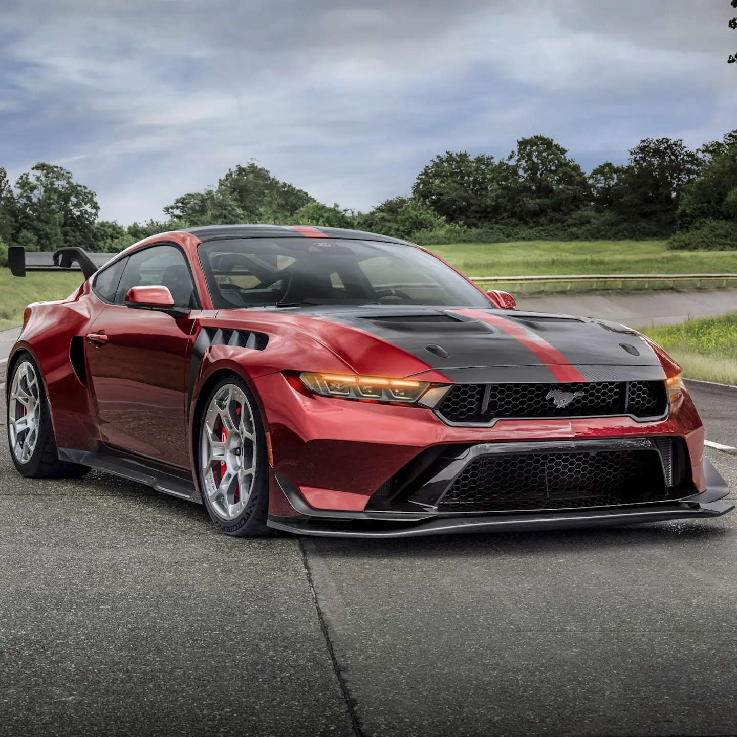 The 2025 Ford Mustang GTD on the track