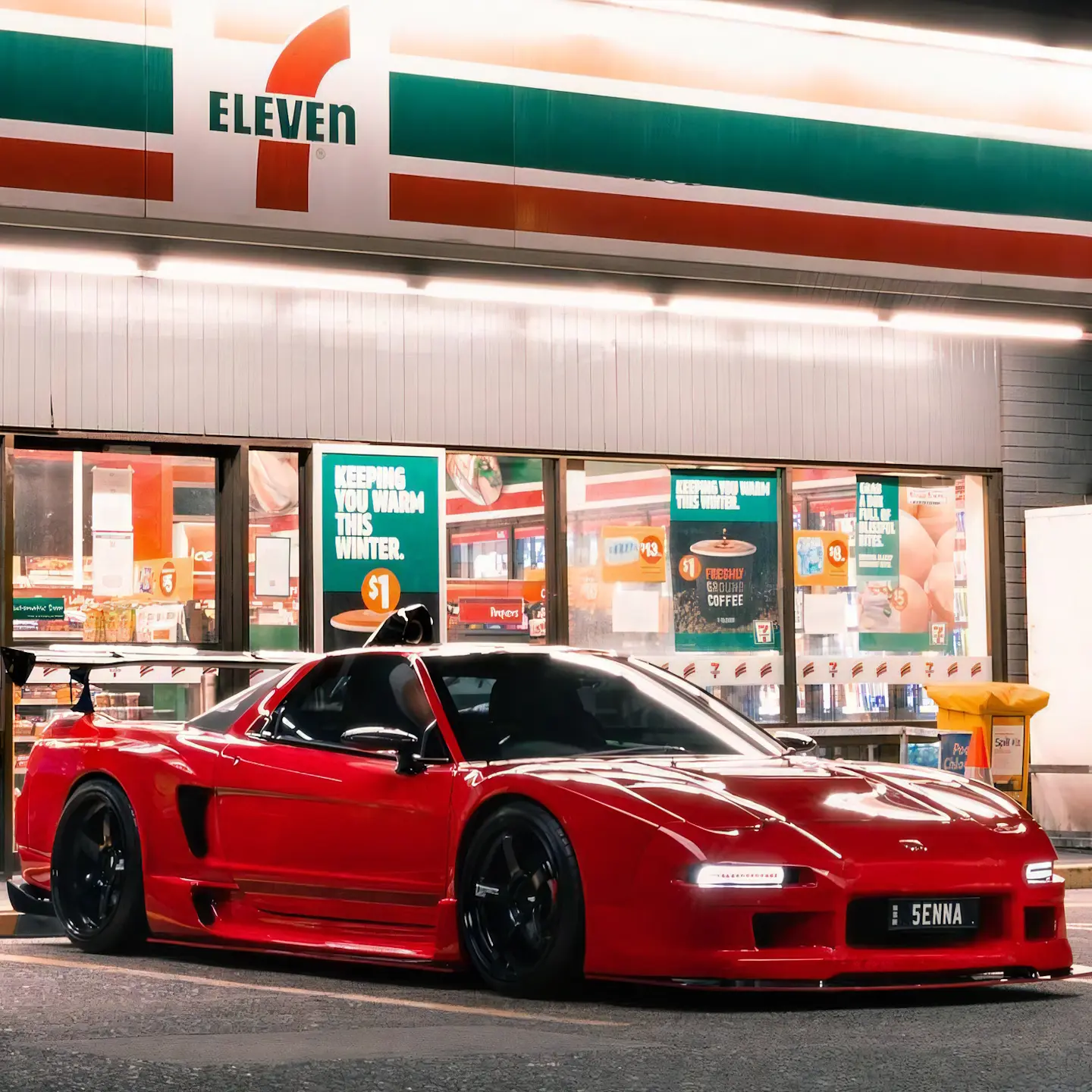 Front View Parked at 7 Eleven