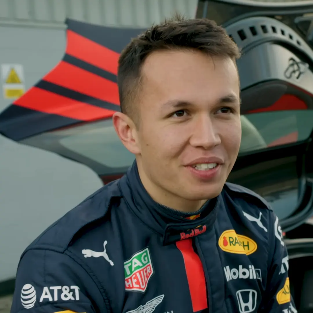 Alex Albon during testing