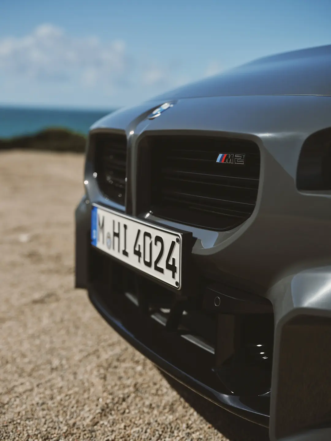 Close up of the front grill of BMW M2 2025