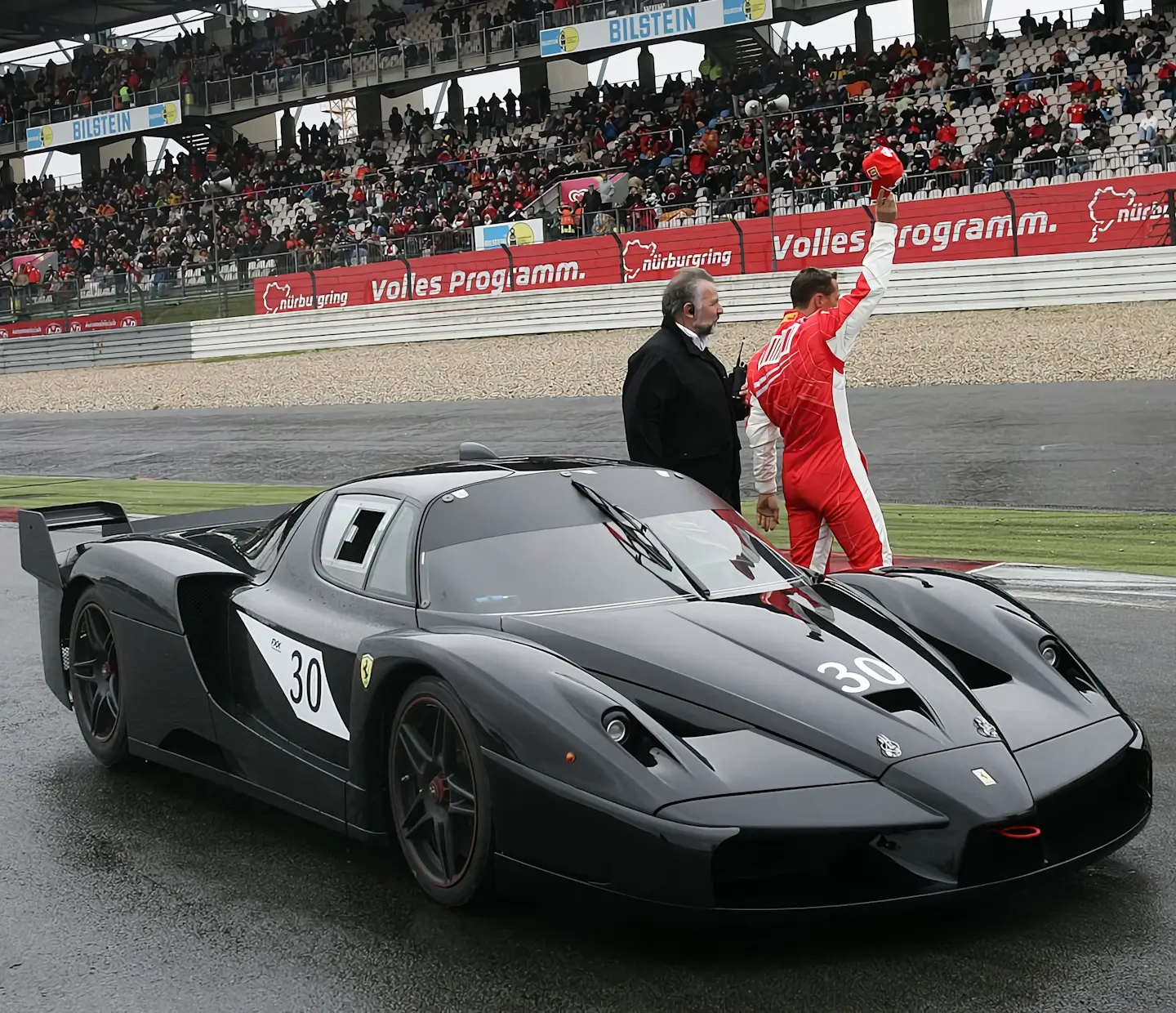 Schumacher and his Ferrari FXX