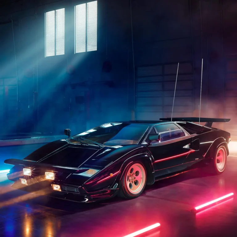 Black Lamborghini Countach LP400S from the film The Cannonball Run