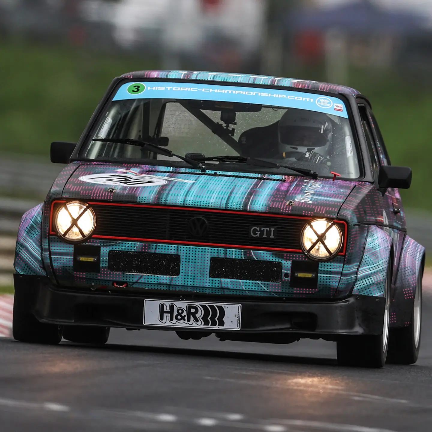 1978 Volkswagen Golf GTi Mk1 with 183 PS of power output on track at Nürburgring