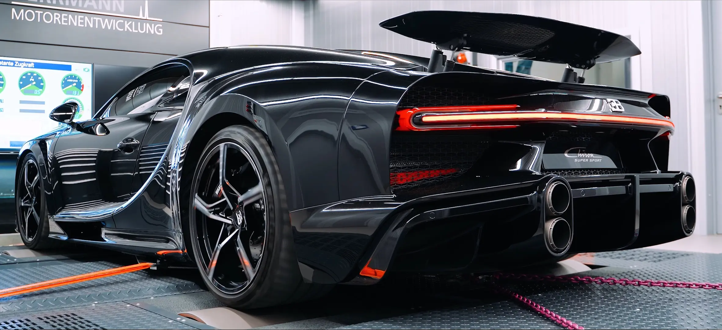 Left Rear Shot of Black Super Sport