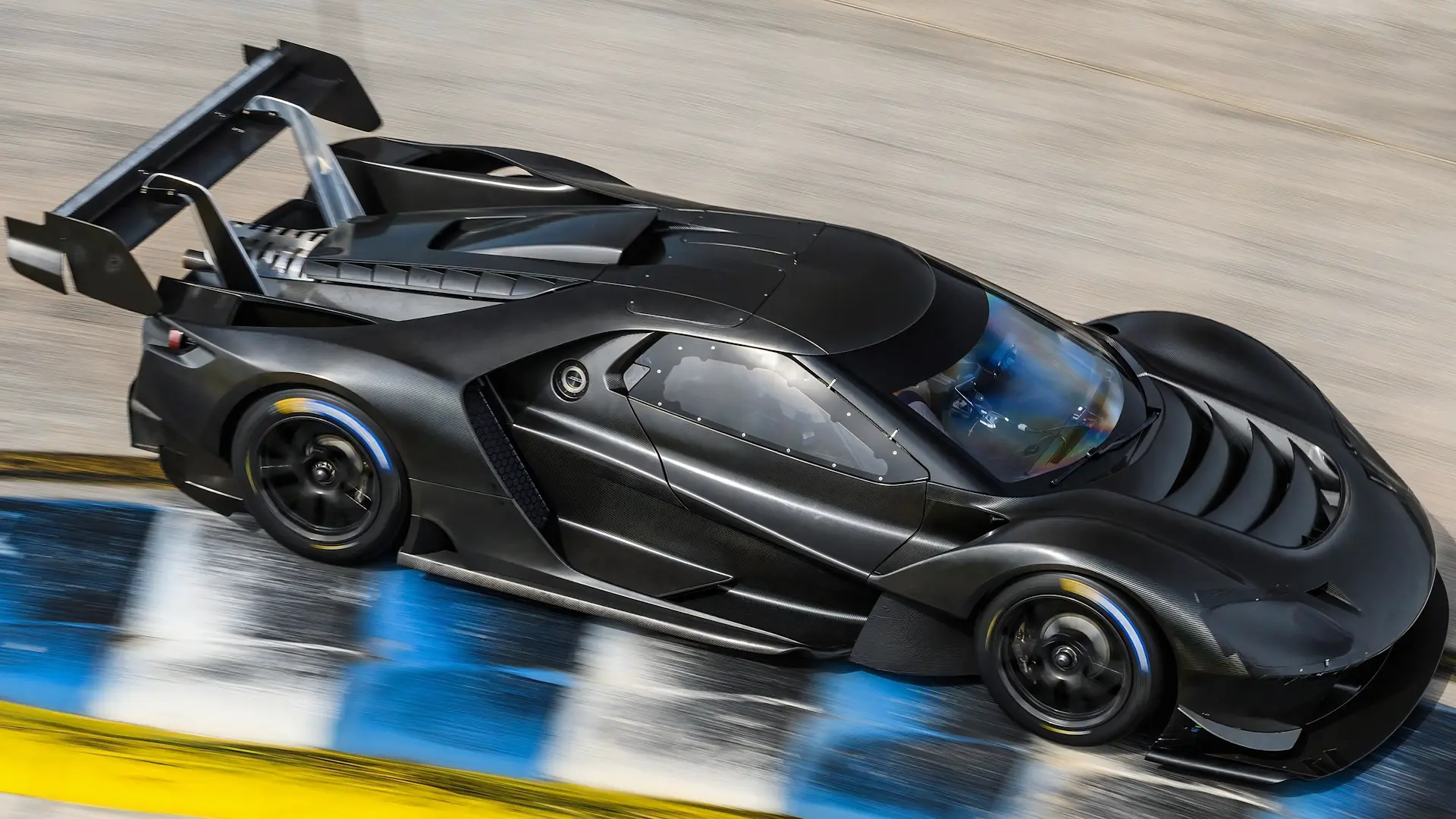 Top View at Sebring Race Track during a Test Session by Ford Performance