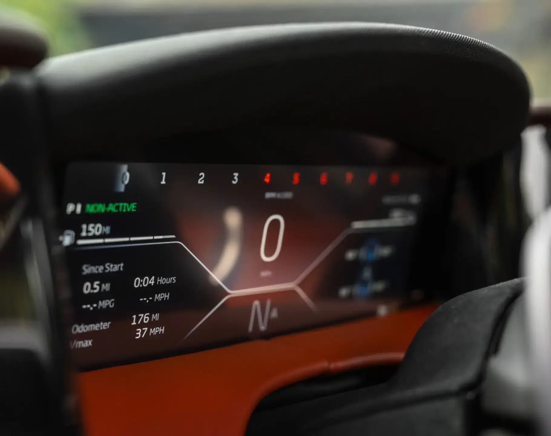 McLaren Speedtail dash panel cluster with digital speedometer